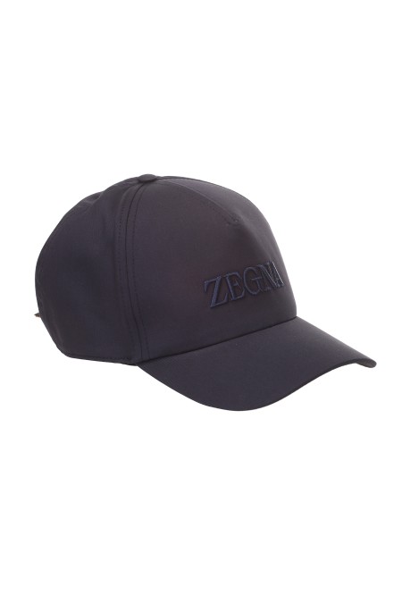 Shop ZEGNA  Hat: Zegna hat with logo.
Composition: 97% Cotton 3% Elastane.
Made in Italy.. Z4I05H B4F -BL1